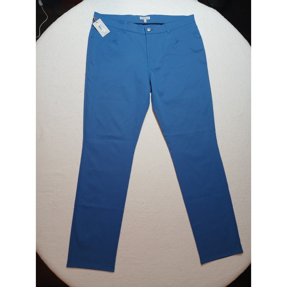 NWT Peter Millar EB66 Performance 5-Pocket Golf Pants 38x34 Sailor Blue $160